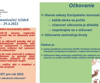 Aktuality / EURÓPSKY IMUNIZAČNÝ TÝŽDEŇ - foto