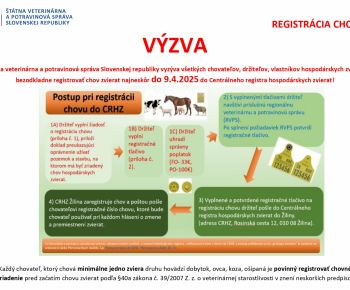 Aktuality / Ochorenie Slintačka a krívačka na Slovensku Preventívne opatrenia od Regionálnej veterinárnej a potravinovej správy v Michalovciach - foto