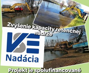 Aktuality / Zvýšenie kapacity retenčnej nádrže - foto