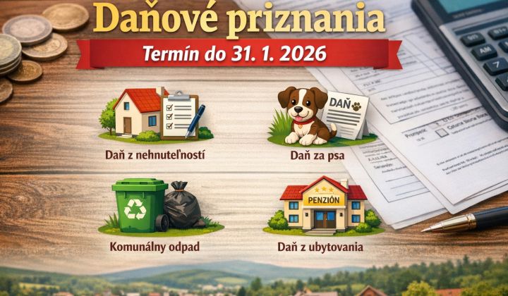 Daňové priznanie k dani z nehnuteľnosti do 31. januára 2026